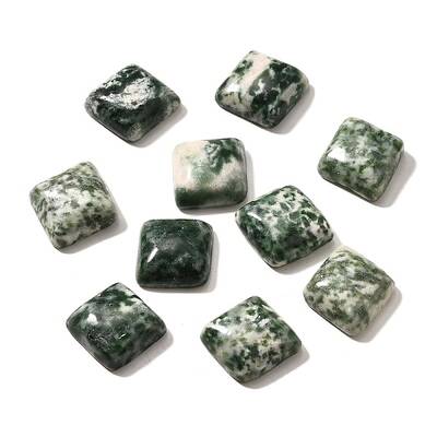 Natural Green Spot Jasper Cabochons