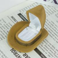 Holylegend Cowboy Hat Jewelry Gift Box – Western Style Velvet Ring Box for Earrings or Rings