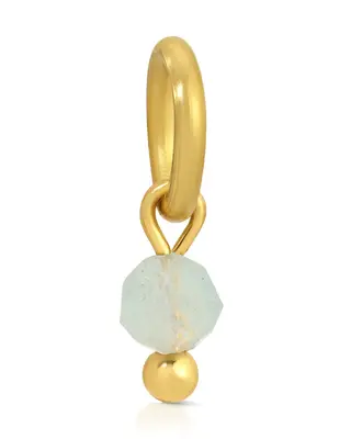 One Love Birthstone Charms | Metal Color: Gold | Month/Gemstone: March - Aquamarine