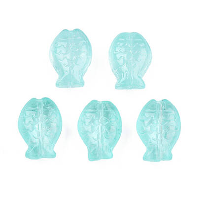 Transparent Spray Painted Glass Beads
