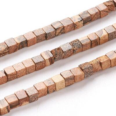 Natural Picture Jasper Beads Strands
