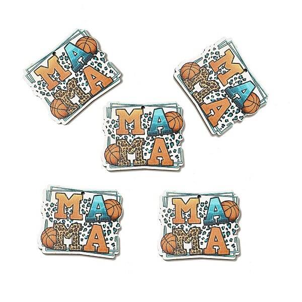 Mother's Day Single Face Printed Aspen Wood Pendants