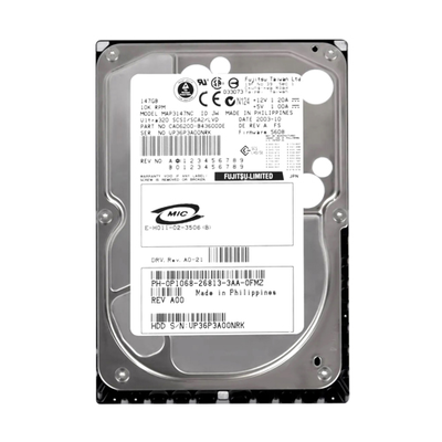 CA06200-B43600DE Fujitsu 147GB Ultra-320 SCSI 10K 3.5-inch 8MB Hard Drive