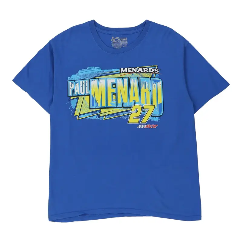 Paul Menard 27 Chase Authentics Nascar T-Shirt - Large Blue Cotton
