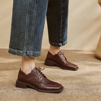 CHIKO Bayle Square Toe Block Heels Oxfords Shoes