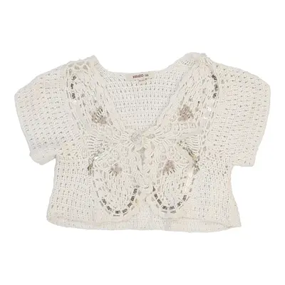 Age 8 Kenzo Crochet Top - Small White Cotton | Size: small
