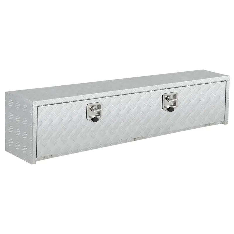 Garvee 60X18 Heavy Duty Aluminum Tool Underbody Box, Waterproof Truck Storage Organizer Chest for Pick Up Truck Bed, RV Tra...