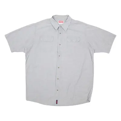 WRANGLER Tall Mens Plain Shirt Grey XL