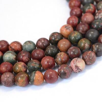 Natural Picasso Stone/Picasso Jasper Beads Strands
