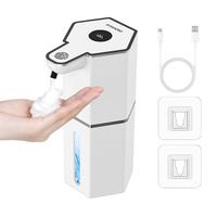 Automatic Soap Dispenser, 12oz Touchless Foaming Soap Dispenser, USB Rechargeable, 4 Adjustable Levels, Waterproof, Kitchen G...