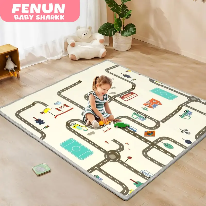 Foldable Baby Play Mat, Travel, Indoor and Outdoor Mat, Tummy Time and Crawling Mat for Infants, Babies, Toddlers, Easy to St...