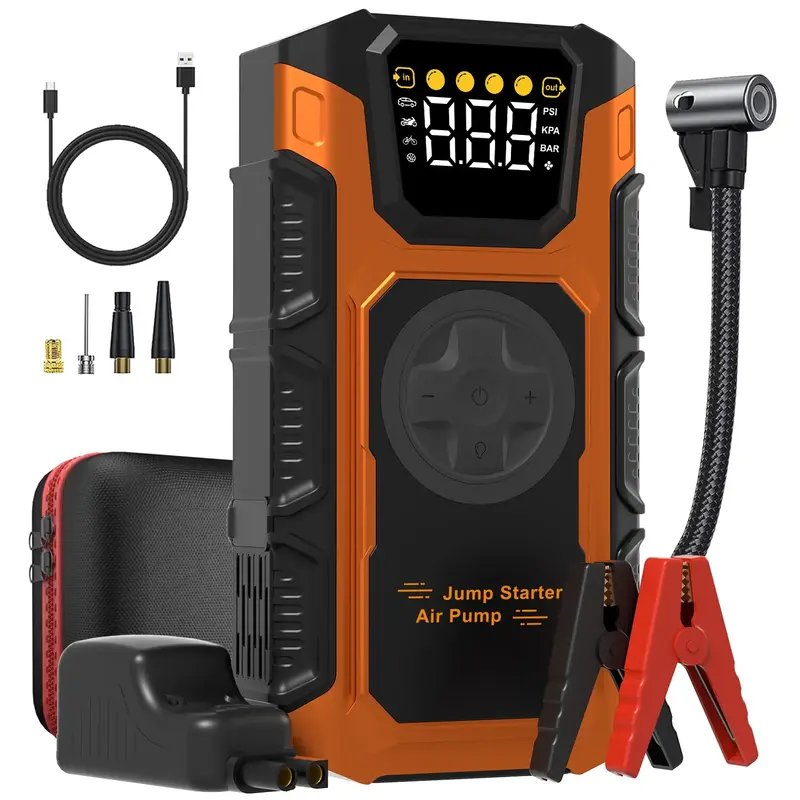 13800hAm the 10 in 1 the 7000A Car Jump Starter with Air Compressor,Battery Jumper Starter Portable with 150PSI Tire Inflator...