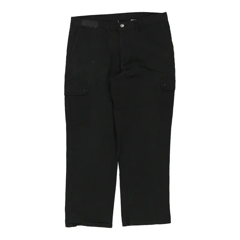 Dickies Cargo Trousers - 37W 29L Black Polyester Blend