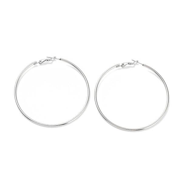 Non-Tarnish Ring 304 Stainless Steel Hoop Earrings for Women Men