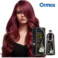 Ormos Black Hair Dye Shampoo 3 in 1, Herbal Ingredients,Can cover gray hairs,Contains Ginseng Extract,Natural Haircoloring,Pl...