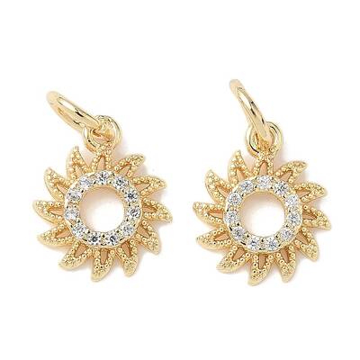 Brass Micro Pave Cubic Zirconia Pendants