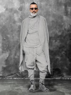 Unique Design Textured 3-Piece Sets, Gray / M