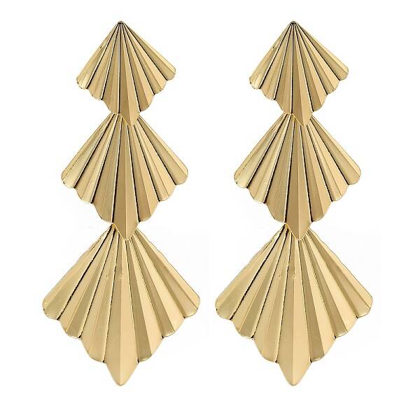 Alloy Rhombus Stud Earrings for Women