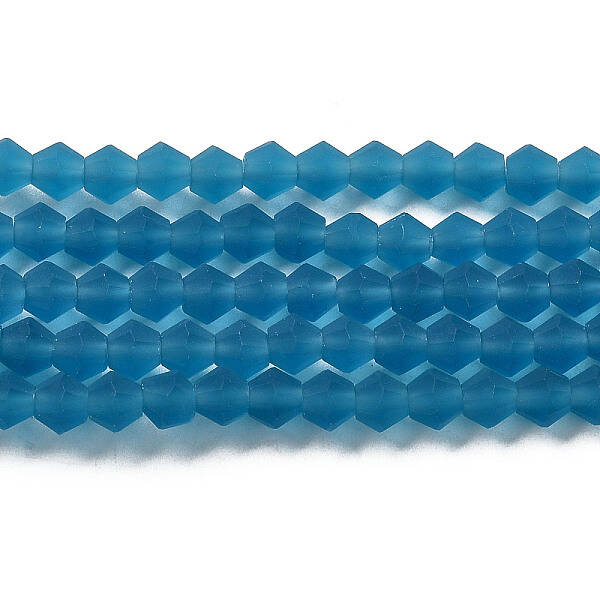 Imitate Austrian Crystal Frosted Glass Beads Strands