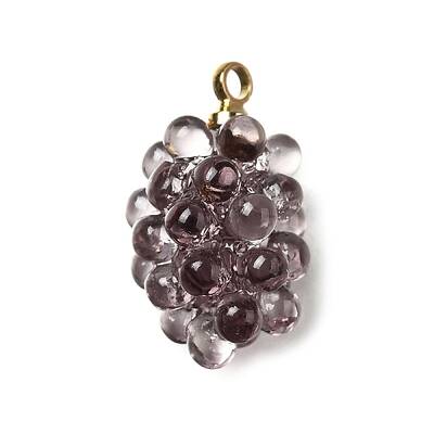 Grape Brass Acrylic Pendants