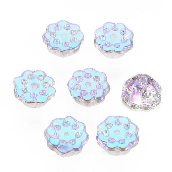 Electroplate Transparent Glass Beads