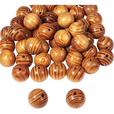 Round Wood Beads