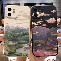 Landscape Pattern ​​​Phone Case, Decorative Phone Protective Cover, Shockproof Phone Cases Compatible with iPhone 11 12...