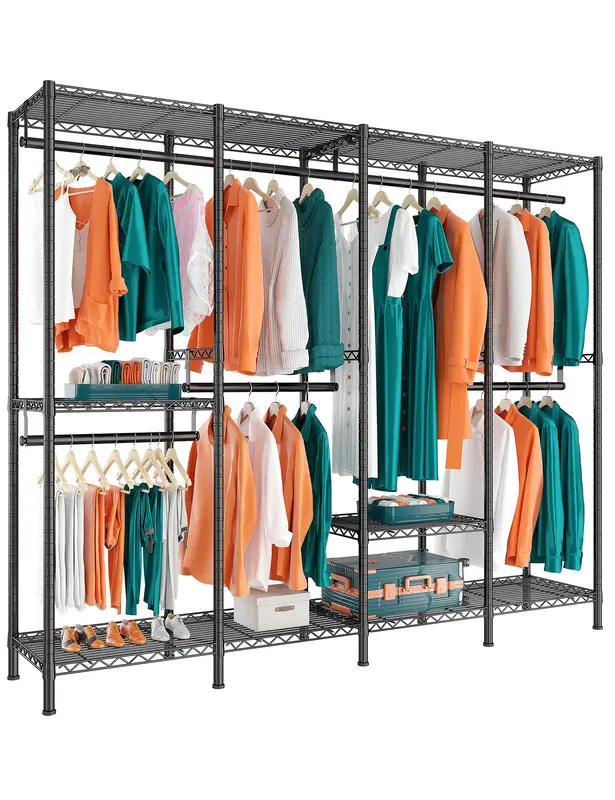 Raybee Furniture Clothes Rack, Clothing Rack 990LBS Clothing Racks for Hanging Clothes Heavy Duty Clothes Rack Metal Garment ...