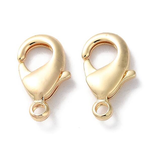 Rack Plating Brass Lobster Claw Clasps