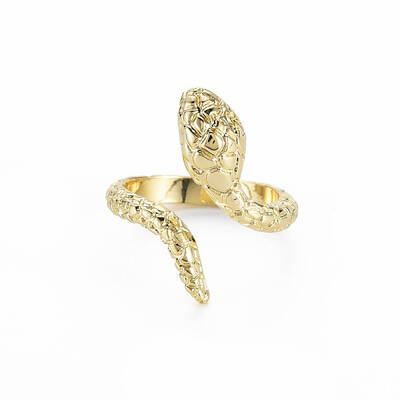 Snake Shape Rack Plating Alloy Cuff Rings
