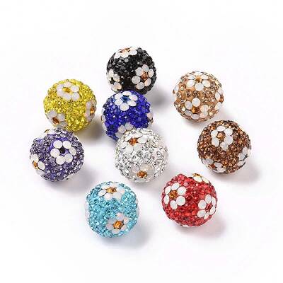 Polymer Clay Rhinestone Beads