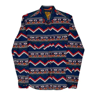 Stapleford Graphic Patterned Shirt - Small Multicoloured Cotton