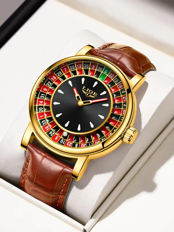 Men's Fashion Round Dial Quartz Watch, Casual Trendy  Wristwatch, Watch for Party and Daily Clothing Decor, Trendy Exquisite ...