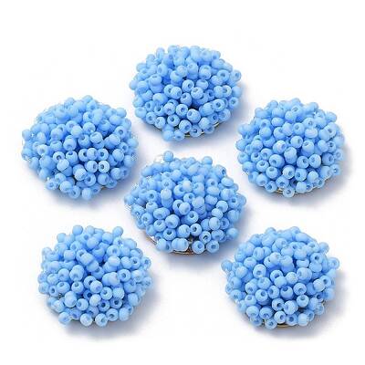 Glass Seed Beaded Cabochons