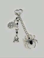 Cute Gothic Style Spider Web Design Keychain, Halloween Themed Keychain for Women & Men, Fashion Accessories for Daily Use, H...