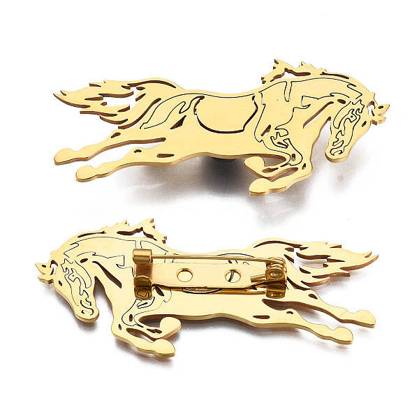 201 Stainless Steel Horse Lapel Pin