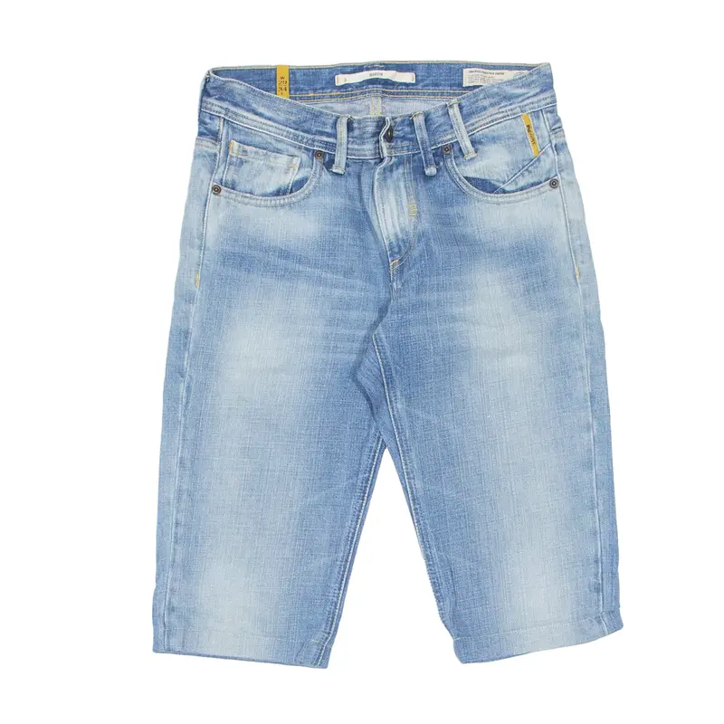 MELTIN' POT Marvin Cut Off Denim Shorts Blue Regular Womens S W29
