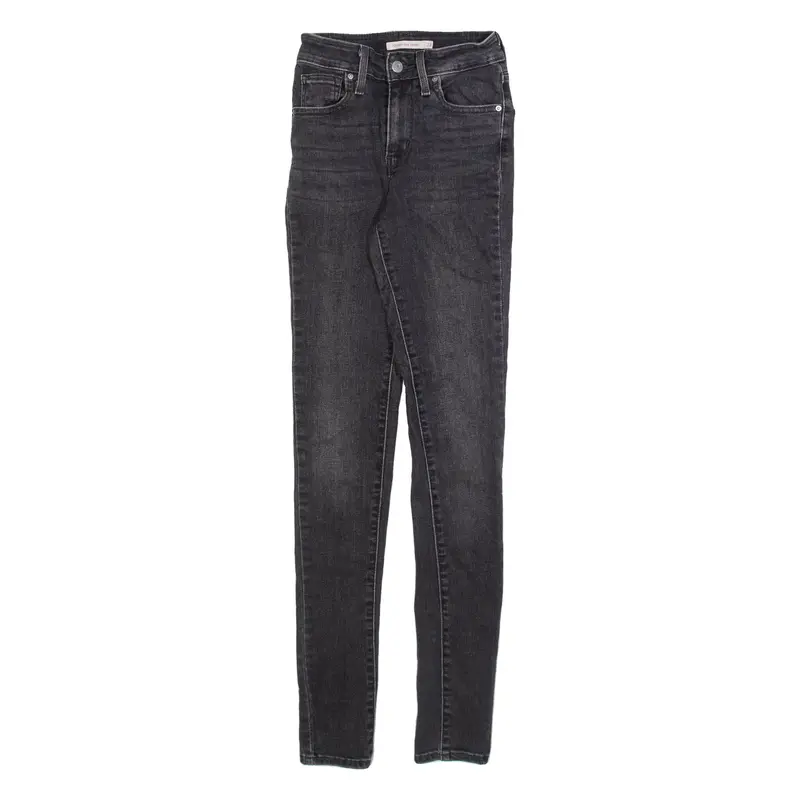 LEVI'S 721 Womens Jeans Grey Slim Skinny Stone Wash W23 L32