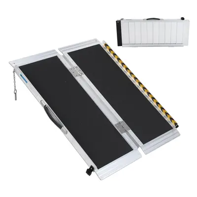 Garvee 4FT  Wheelchair Ramp for Home Use, Portable Aluminum Folding, 600lb Capacity, Anti-Slip Surface,Steps & Doorways Acces...