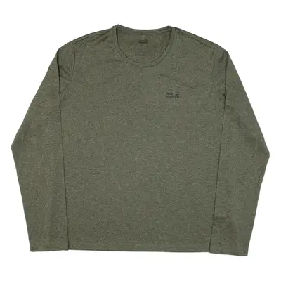 JACK WOLFSKIN Womens T-Shirt Green Long Sleeve UK 20