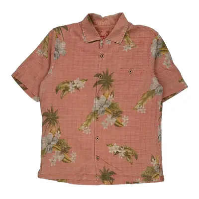 Tommy Bahama Hawaiian Shirt - Medium Pink Silk