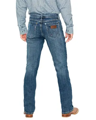 Wrangler Men's Retro Layton Medium Wash Low Rise Slim Bootcut Jeans - Wlt77ly