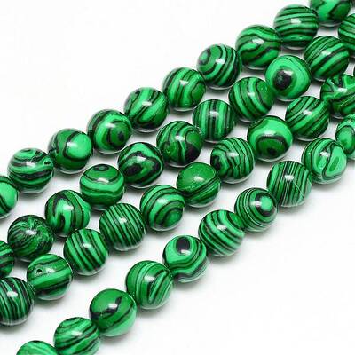 Synthetic Malachite Beads Strands
