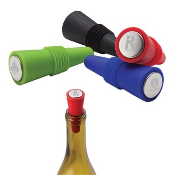 75 Promotional Bonito Silicone Wine Stopper - Stainless Steel