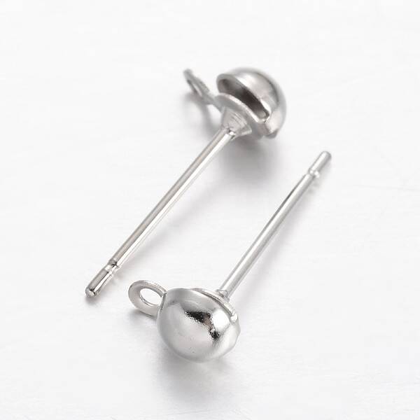 Brass Stud Earring Findings