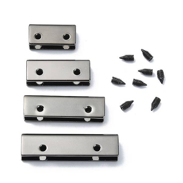 (Defective Closeout Sale: Scratched) Zinc Alloy Bag Decorative Edge Buckles