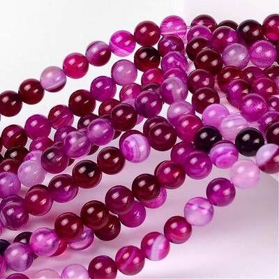 Natural Striped Agate/Banded Agate Beads