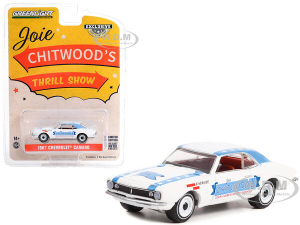 1967 Chevrolet Camaro White with Blue Stripes \