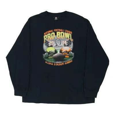 2014 Pro Bowl Hawaii Nfl Long Sleeve T-Shirt - 2XL Navy Cotton