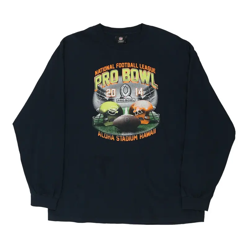 2014 Pro Bowl Hawaii Nfl Long Sleeve T-Shirt - 2XL Navy Cotton